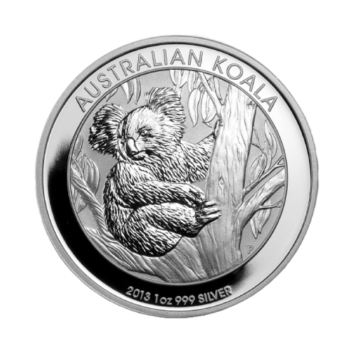 1 troy ounce zilveren Koala munt 2013 voorkant