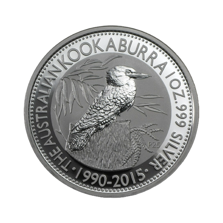 1 troy ounce zilveren Kookaburra munt 2015 voorkant