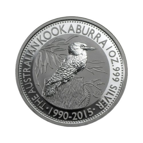 1 troy ounce zilveren Kookaburra munt 2015 voorkant