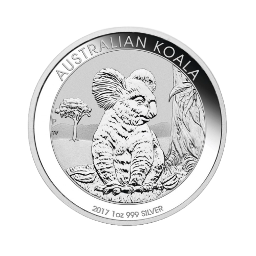1 troy ounce zilveren Koala munt 2017 voorkant