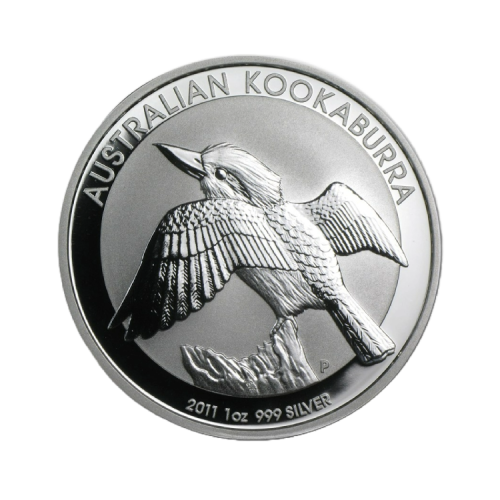 1 troy ounce zilveren Kookaburra munt 2011 voorkant