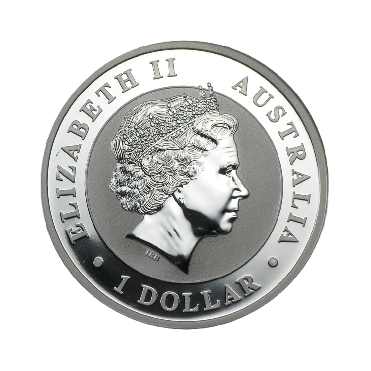 1 troy ounce zilveren Kookaburra munt 2011 achterkant