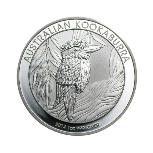 1 troy ounce zilveren Kookaburra munt 2014 voorkant