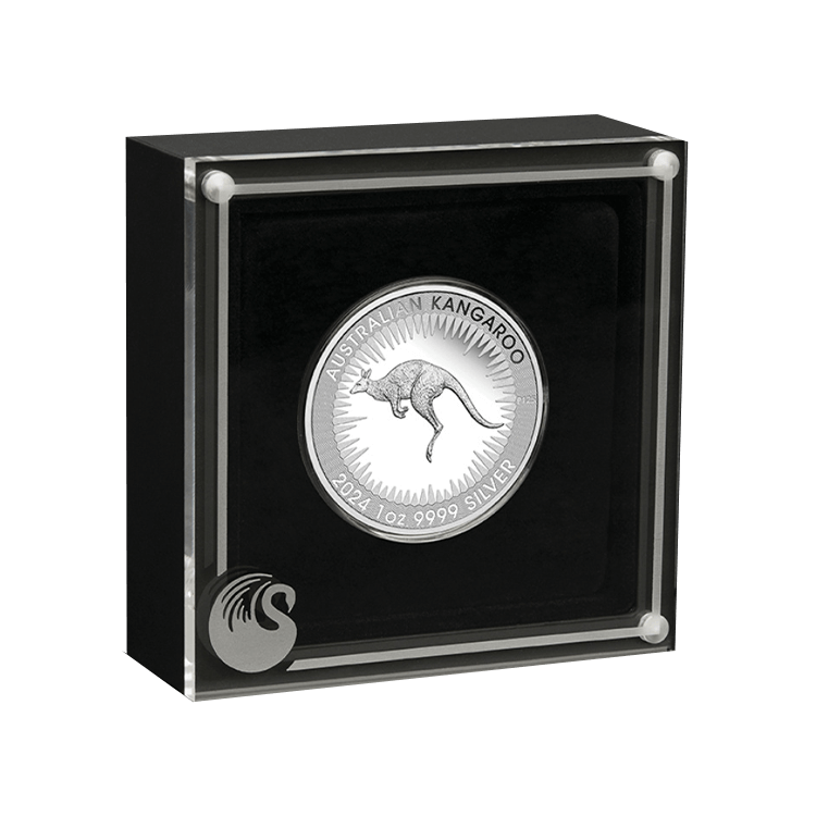 1 troy ounce zilveren Kangaroo proof 2024 perspectief 3