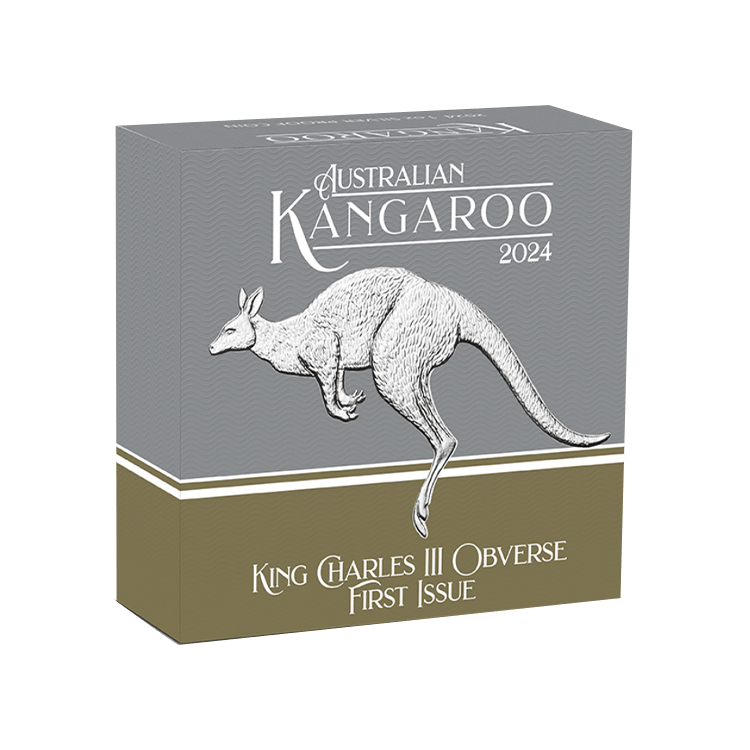1 troy ounce zilveren Kangaroo proof 2024 perspectief 4