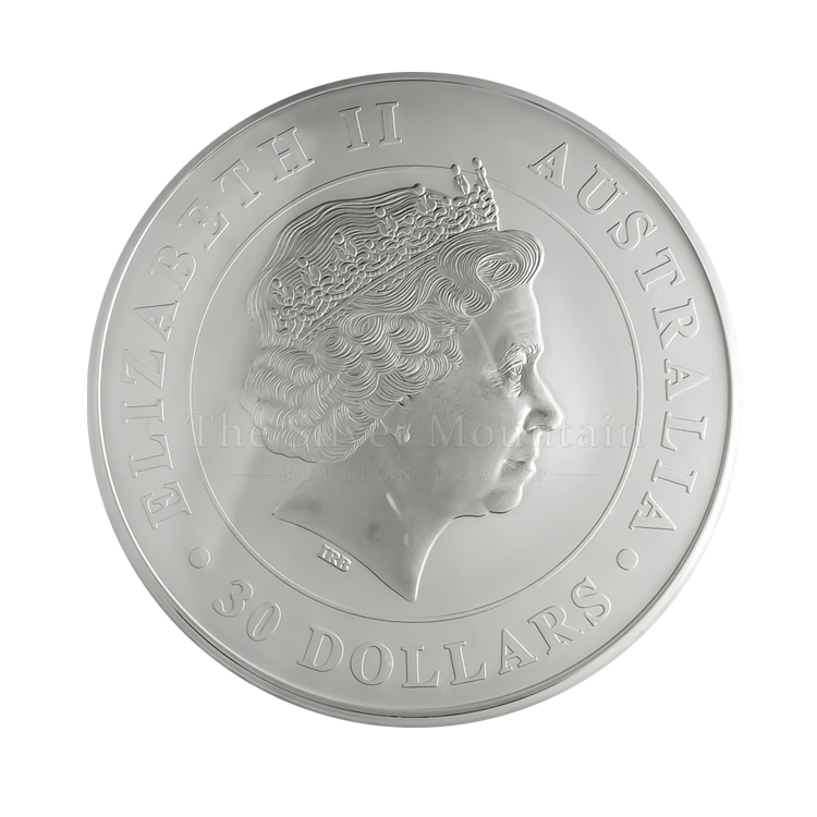 1 kilo zilveren Koala munt 2018 achterkant