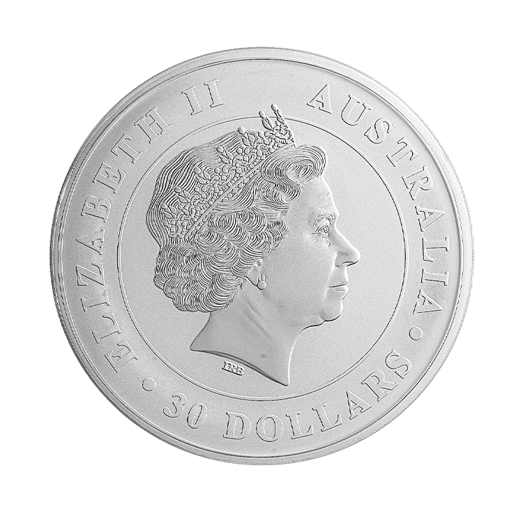 1 kilo zilveren Koala munt 2017 achterkant