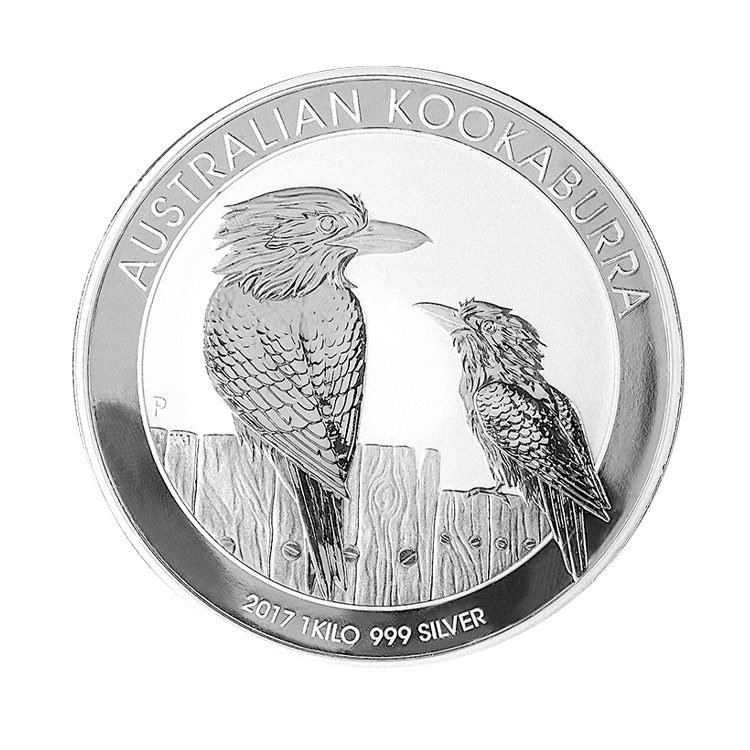 1 kilo zilveren Kookaburra munt 2017 voorkant
