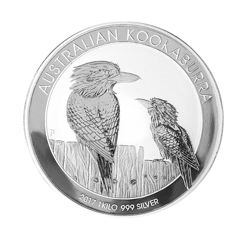 1 kilo zilveren Kookaburra munt 2017 voorkant