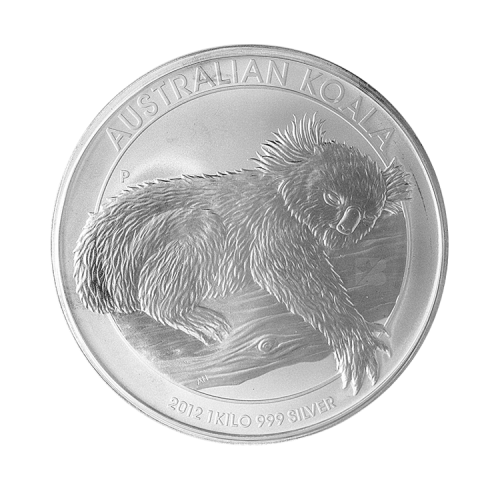 1 kilo zilveren Koala munt 2012 voorkant