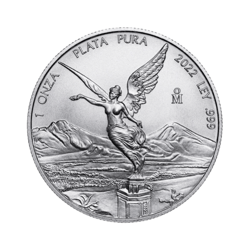1 troy ounce zilveren Mexican Libertad munt voorkant