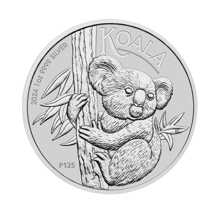 1 troy ounce zilveren Koala munt 2024 voorkant