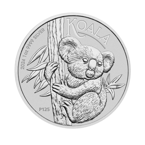 1 troy ounce zilveren Koala munt 2024 voorkant