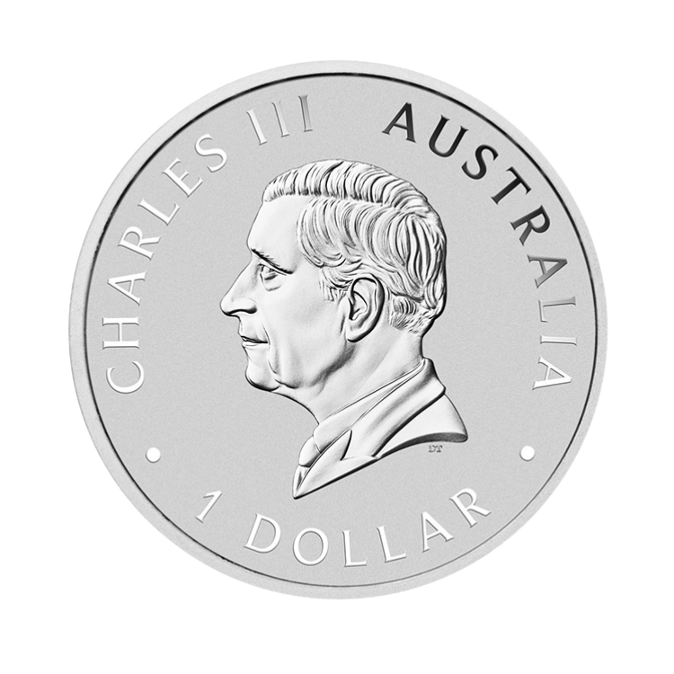 1 troy ounce zilveren Koala munt 2024 achterkant