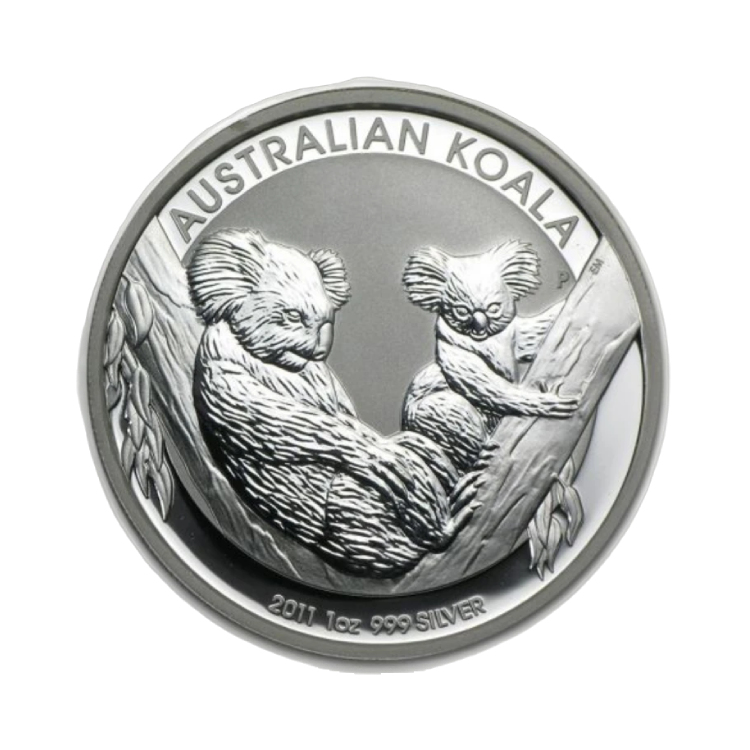 1 troy ounce zilveren Koala munt 2011 voorkant