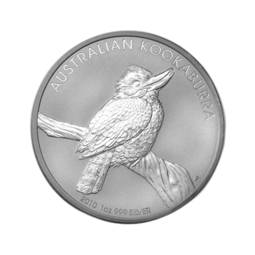 1 troy ounce zilveren Kookaburra munt 2010 voorkant