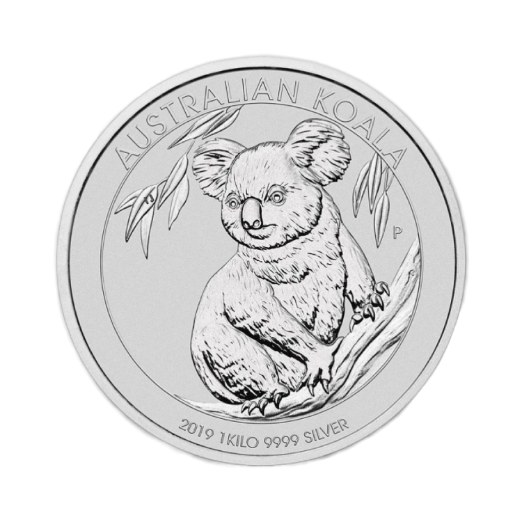1 kilo zilveren Koala munt 2019 voorkant