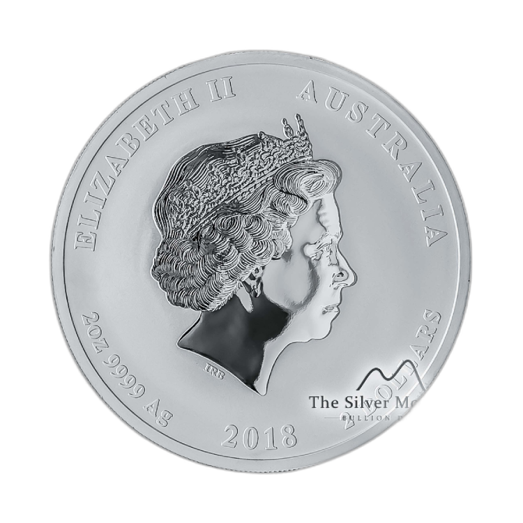 1 kilogram zilveren Lunar munt Year of the Dog 2018 perspectief 1