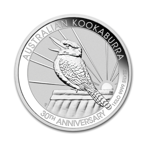 1 kilo zilveren Kookaburra munt 2020 voorkant