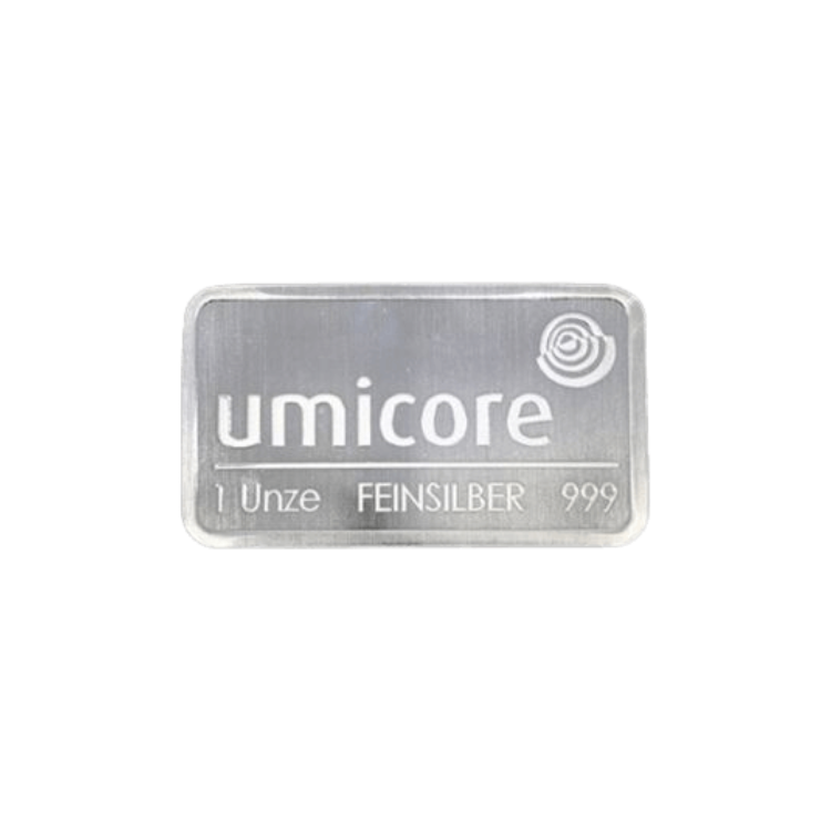 1 troy ounce zilverbaar diverse producenten achterkant