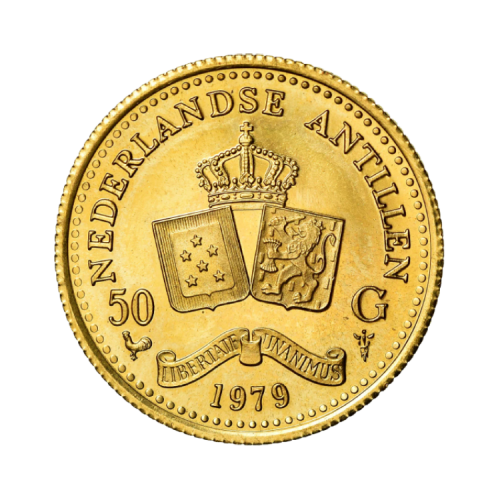 Gouden munt 50 Gulden Nederlandse Antillen (1979) circulated voorkant