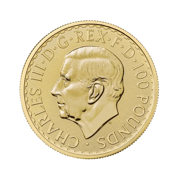 Achterzijde 1 troy ounce gouden Britannia 2026