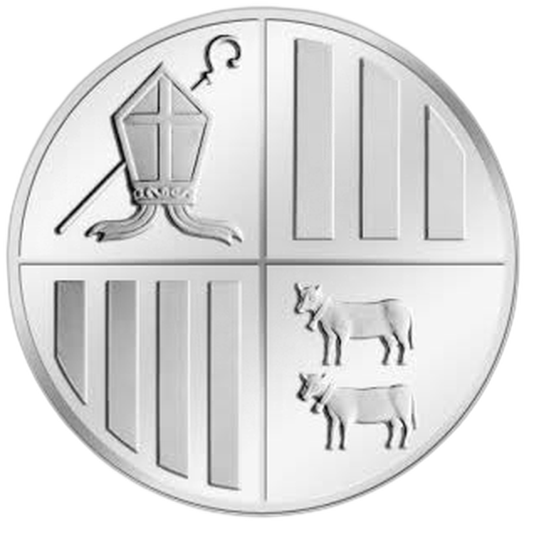 1 kilo zilveren kilo Andorra Eagle munt achterkant