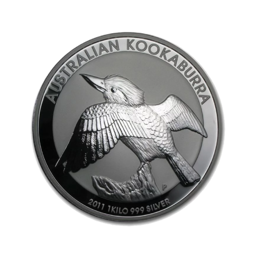 1 kilo zilveren Kookaburra munt 2011 voorkant