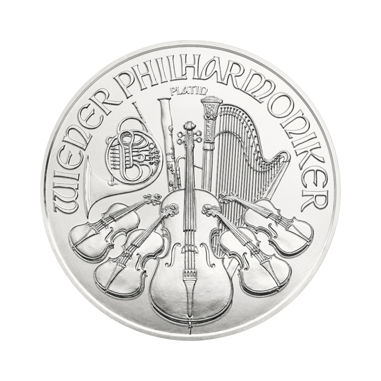 1 oz platina Philharmoniker munt