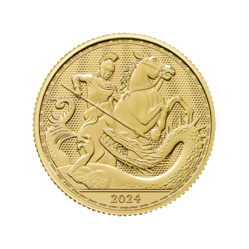 Gouden St. George and the Dragon munt