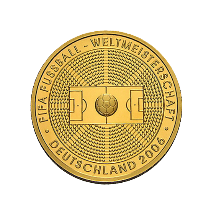 1/2 troy ounce gouden FIFA Herdenkingsmunt voorkant