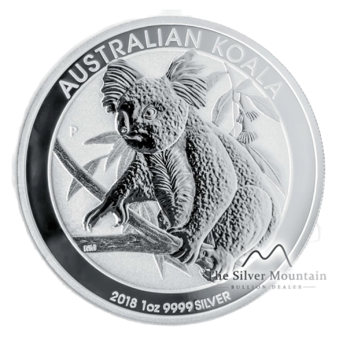 1 troy ounce zilver Koala munt 2018 voorkant
