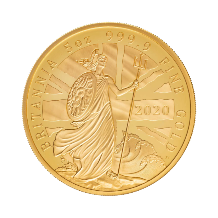 5 troy ounce gouden munt achterkant