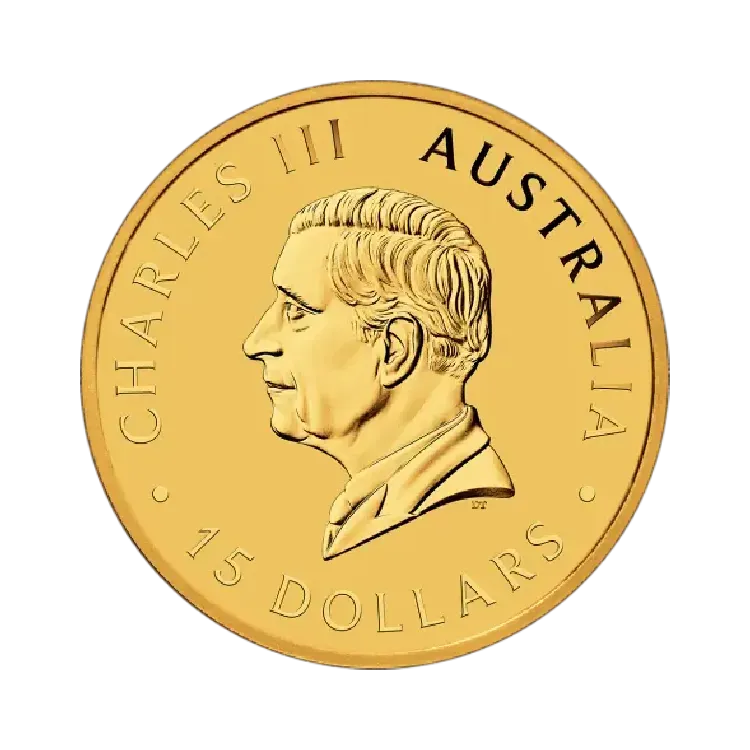 Achterzijde 1/10 oz gouden Kangaroo