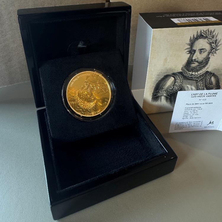 1 troy ounce gouden The Art of the Pen Luís Vaz de Camões | Proof perspectief 2