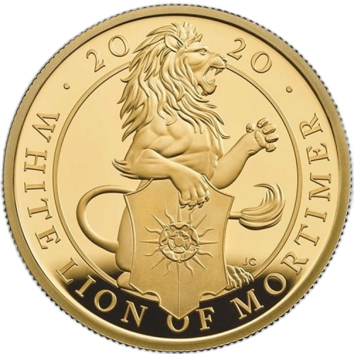 1 Troy ounce golden coin Queens Beasts White Lion Proof front