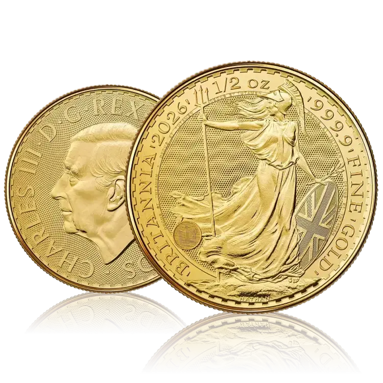 Royal Mint Britannia 1/2 troy ounce goud