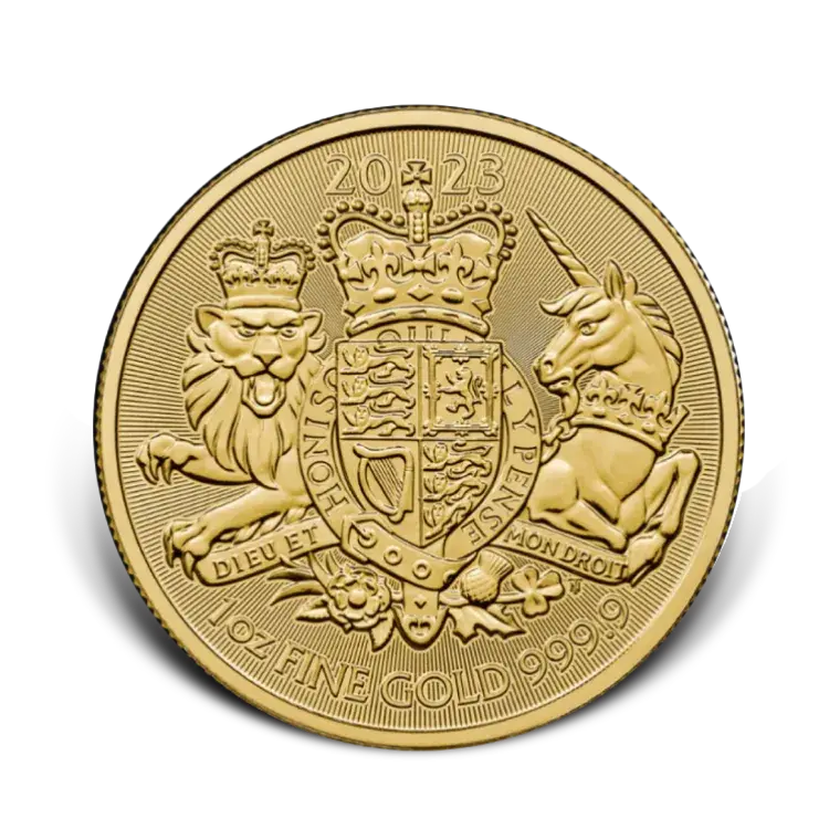 1 troy ounce gouden munt Royal Arms voorgaande jaargangen voorkant