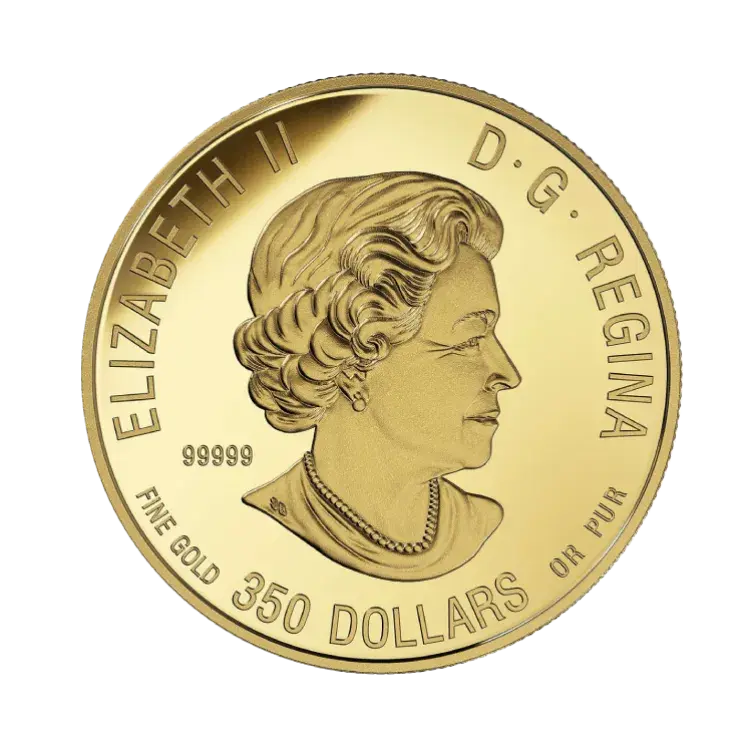 35 gram Gouden Proof Munt Canadian Cougar 2019 achterkant