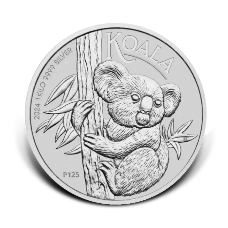 1 kilo zilveren Koala munt 2024 voorkant