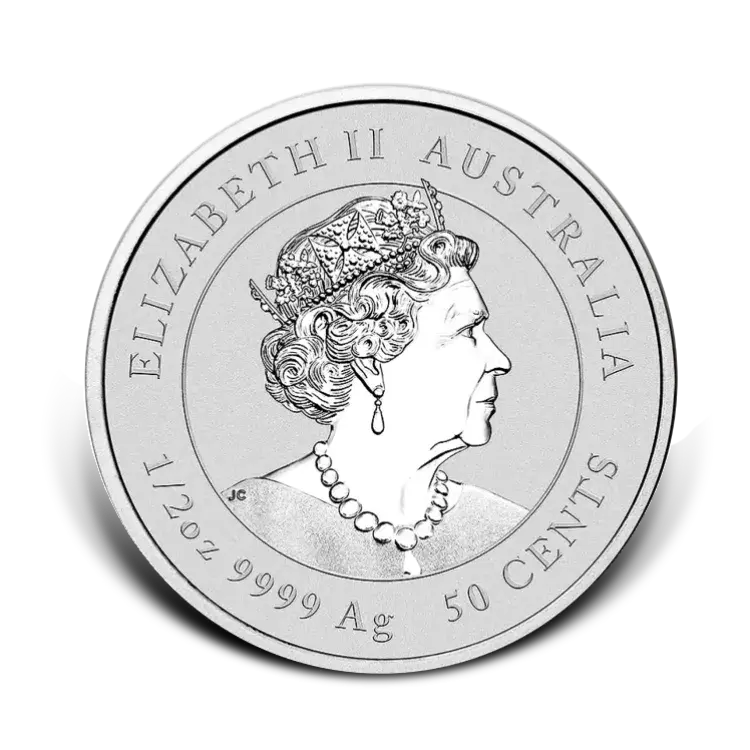 1/2 troy ounce zilveren Lunar munt Year of the Ox 2021 achterkant