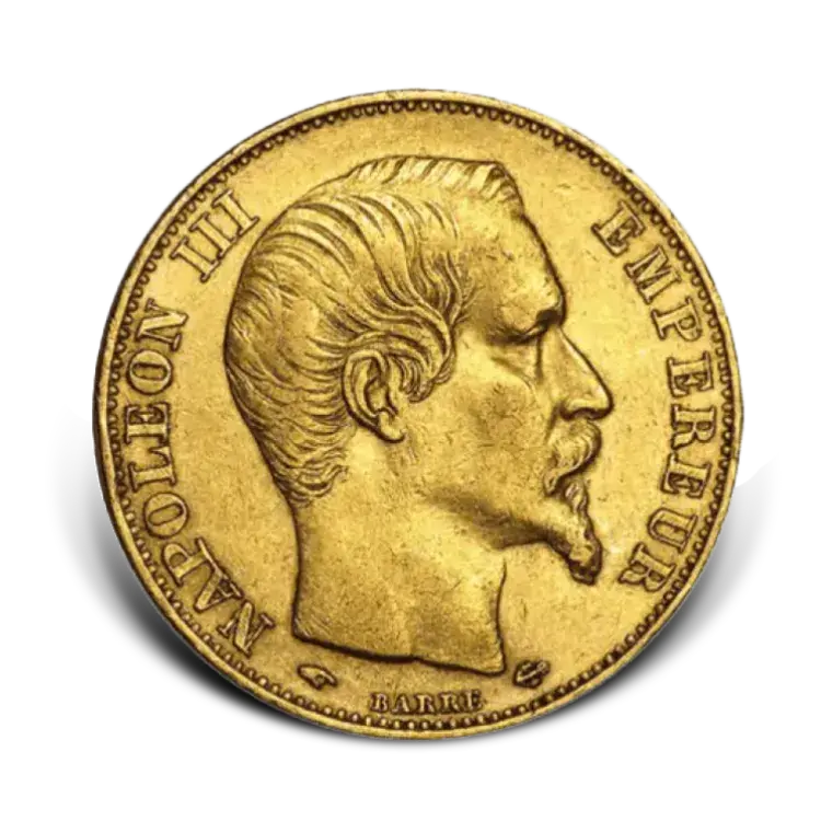 Gouden 20 Francs België achterkant