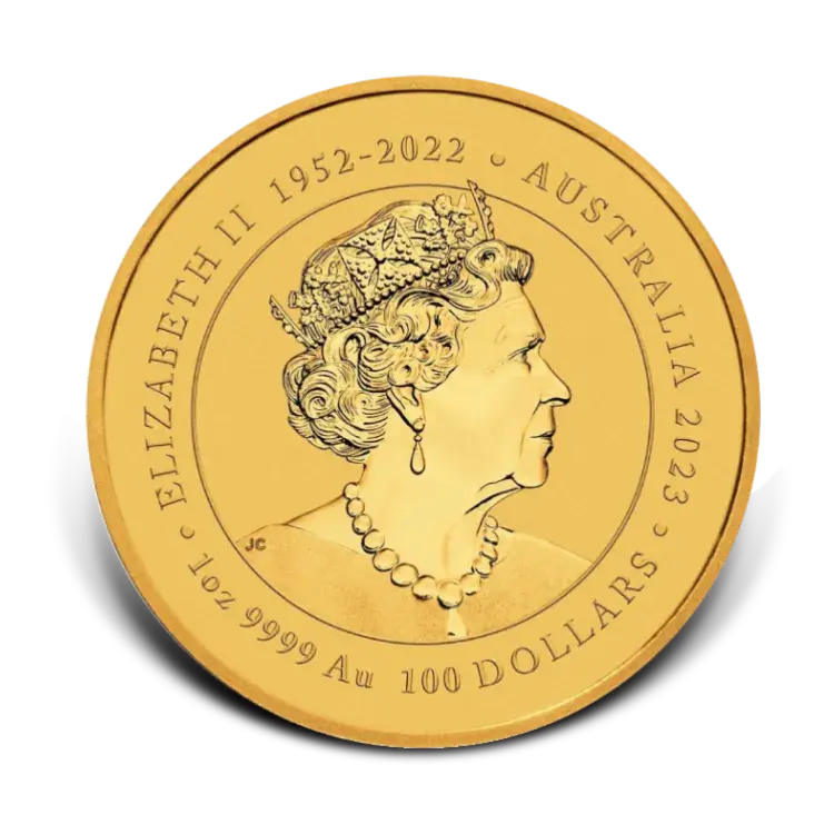 1 troy ounce gouden Chinese Myths and Legends Phoenix munt 2023 achterkant