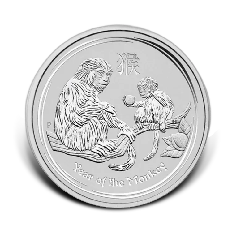 1 kilo zilveren Lunar munt Year of the Monkey 2016 voorkant