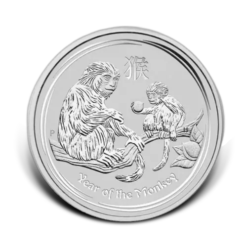 1 kilo zilveren Lunar munt Year of the Monkey 2016 voorkant