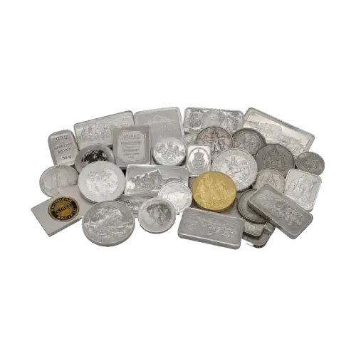 1 kilo puur zilver | Sterling munten, penningen en baren voorkant