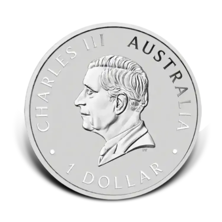 1 troy ounce zilveren Australian Emu munt 2026 achterkant