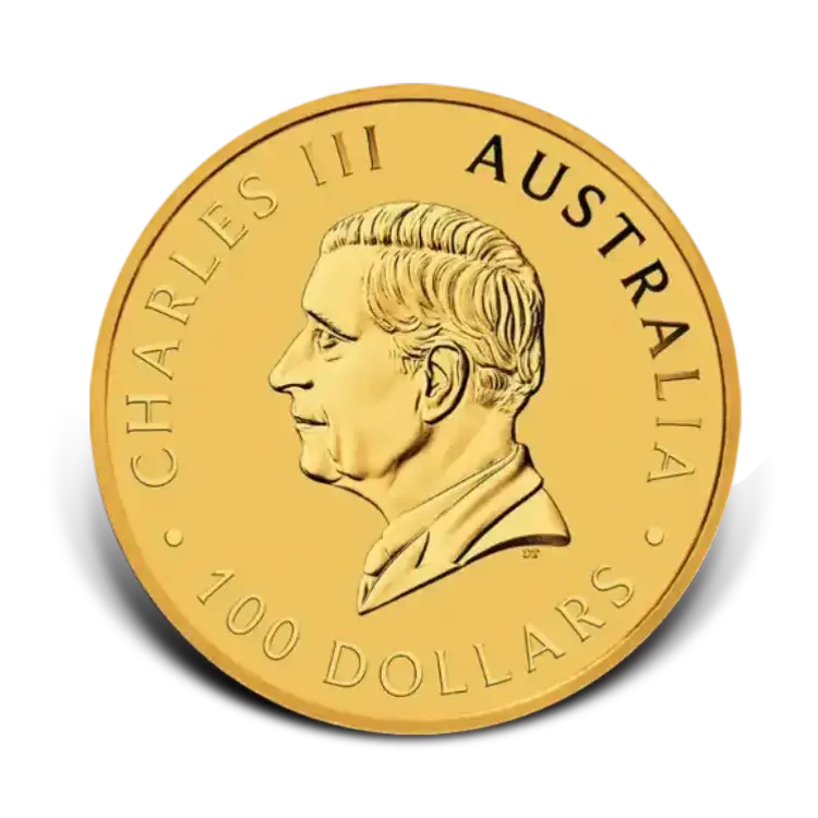 1 troy ounce gouden Australian Emu munt 2026 achterkant