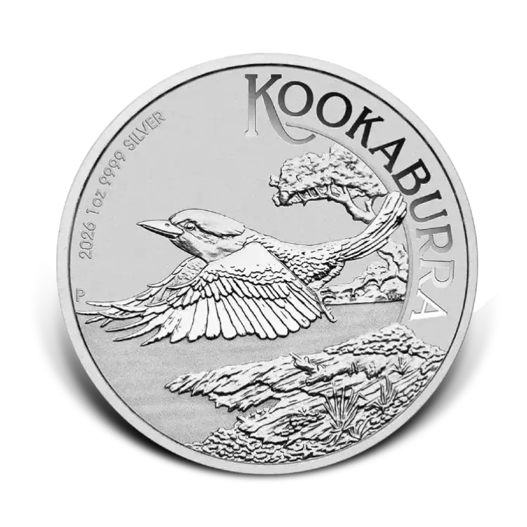 1 troy ounce zilveren Kookaburra munt 2026 voorkant