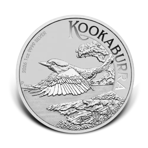1 troy ounce zilveren Kookaburra munt 2026 voorkant